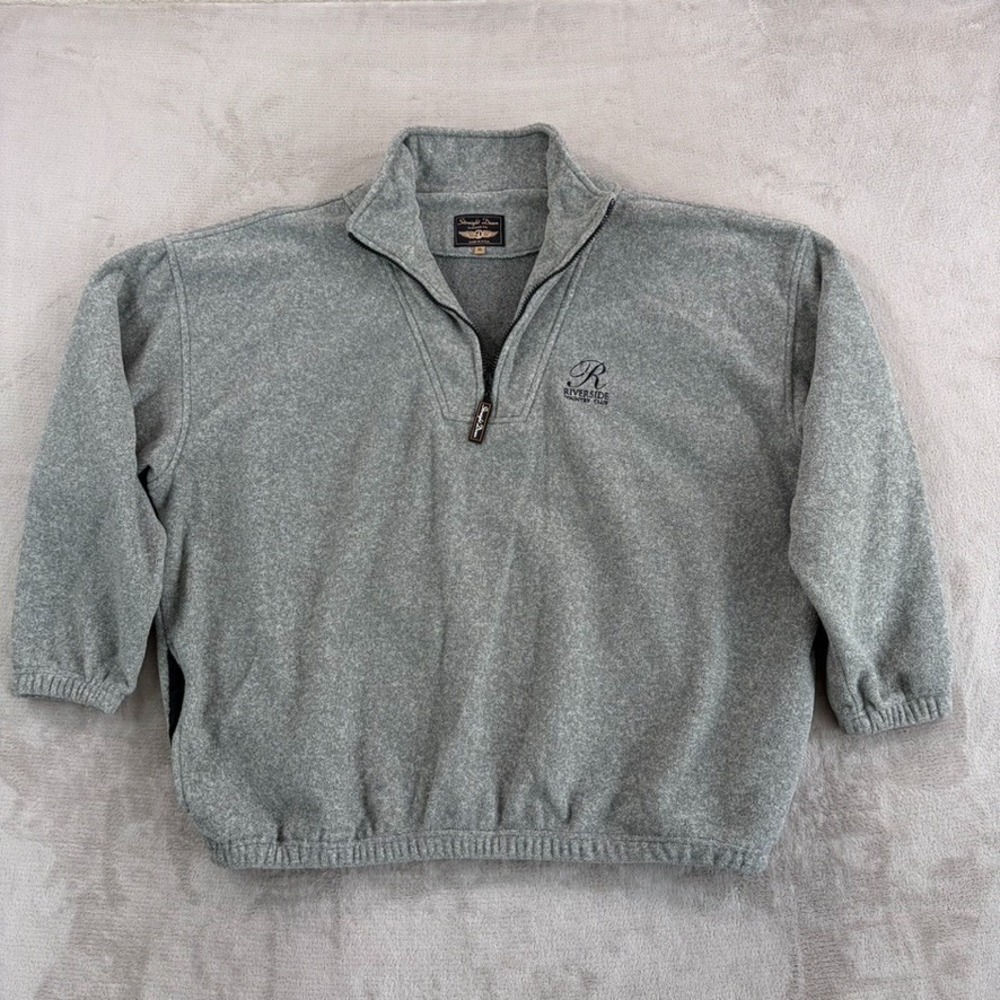 Vintage Straight Down x Riverside Country Club Fleece 1/4 Zip Pullover Men XL US